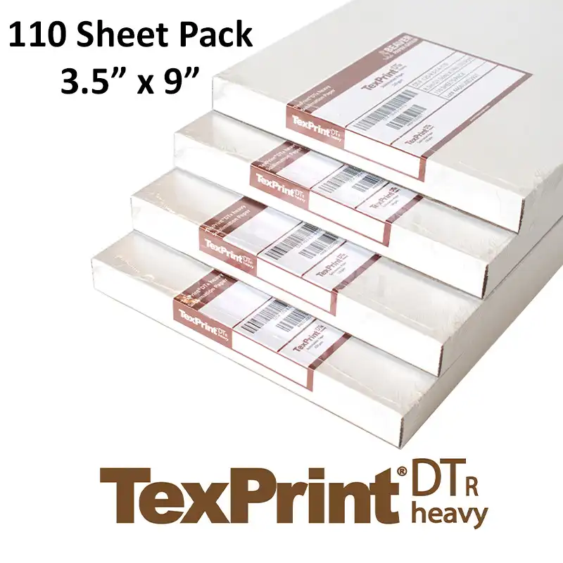 TexPrint DTR Heavy Sublimation Paper - 110 Sheets - 3.5" x 9"