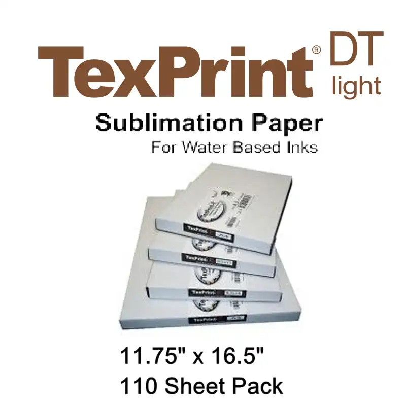 TexPrint DT Light Sublimation Transfer Paper - 110 Sheets - 11.75" x 16.5"