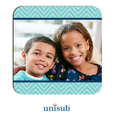 Unisub Sublimation Blank Hardboard Coaster - 3.54" - Square