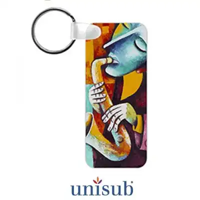 Unisub Sublimation Blank Aluminum Key Tag - 1.25" x 3" - Rectangle