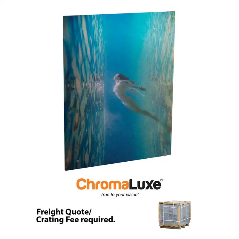 ChromaLuxe Sublimation Blank Aluminum Photo Panel - 18" x 36" - Gloss Clear