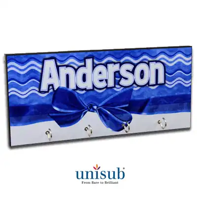 Unisub Sublimation Blank MDF Key Hanger - 5" x 11" - Chamfer Edge