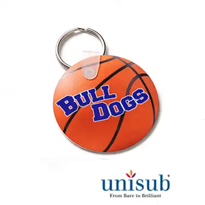 Unisub Sublimation Blank Aluminum Key Tag - 2" - Round"