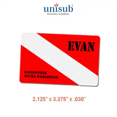 Unisub Sublimation Blank Name Badge - 2.125" x 3.375" - Aluminum - White Gloss