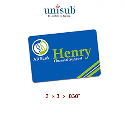 Unisub Sublimation Blank Name Badge - 2" x 3" - Aluminum - White Gloss