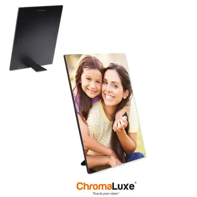 ChromaLuxe Sublimation Blank Hardboard Photo Panel - 5" x 7" - Semi-Gloss White w/Kickstand Easel