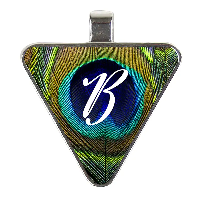 Unisub Sublimation Blank Triangle Bezel Pendant - 1.19" x 1.33" - w/ Aluminum Triangle Insert