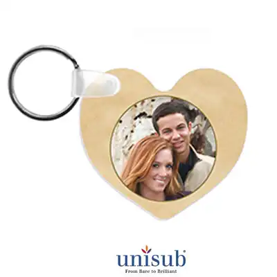 Unisub Sublimation Blank FRP Key Tag - 2.5" x 2.0" - Heart