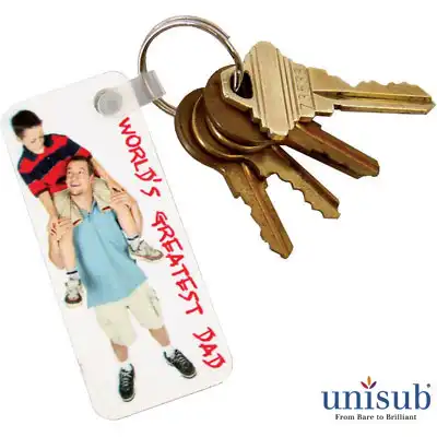 Unisub Sublimation Blank FRP Key Tag - 1.25" x 3" - Rectangle