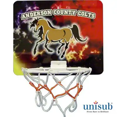 Unisub Sublimation Blank Hardboard Mini Basketball Goal - 7" x 9"