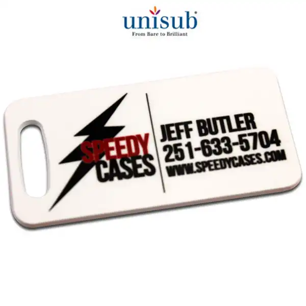 Unisub Sublimation Blank FRP Bag Tag - 1.75" x 3.5" - Rectangle