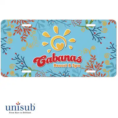 Unisub Sublimation Blank Aluminum License Plate - White Gloss