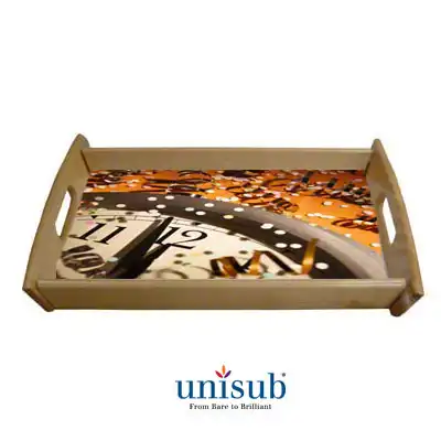 Unisub Sublimation Blank Wood Serving Tray Kit - 10" X 14" - Natural Finish