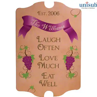 Unisub Sublimation Blank Hardboard Signs of Life - 10.9" x 15.4" - Antique