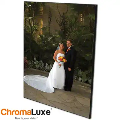 ChromaLuxe Sublimation Blank MDF Photo Panel - 11" x 14" - Chamfer Edge - Gloss White