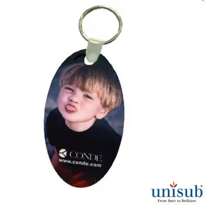 Unisub Sublimation Blank Aluminum Key Tag - 1.375" x 2.5" - Oval