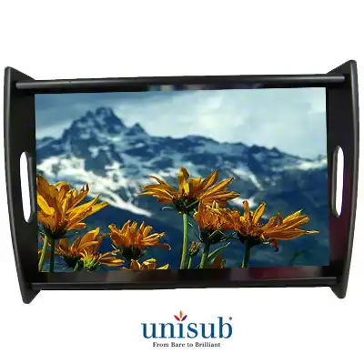 Unisub Sublimation Blank Wood Serving Tray Kit - 10" X 14" - Espresso Finish