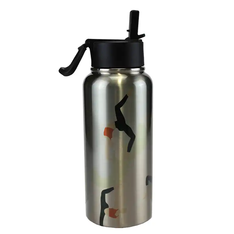 LumaSteel Stainless Steel Water Bottle - 32oz - Clear Gloss