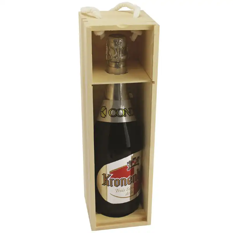 Designer Wood Wine Box - Natural Finish