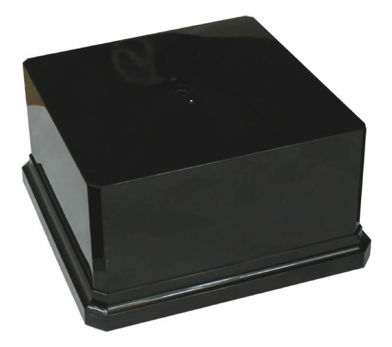 Gloss Black Weighted Plastic Trophy Base 2 1/2 H x 4 1/2 W