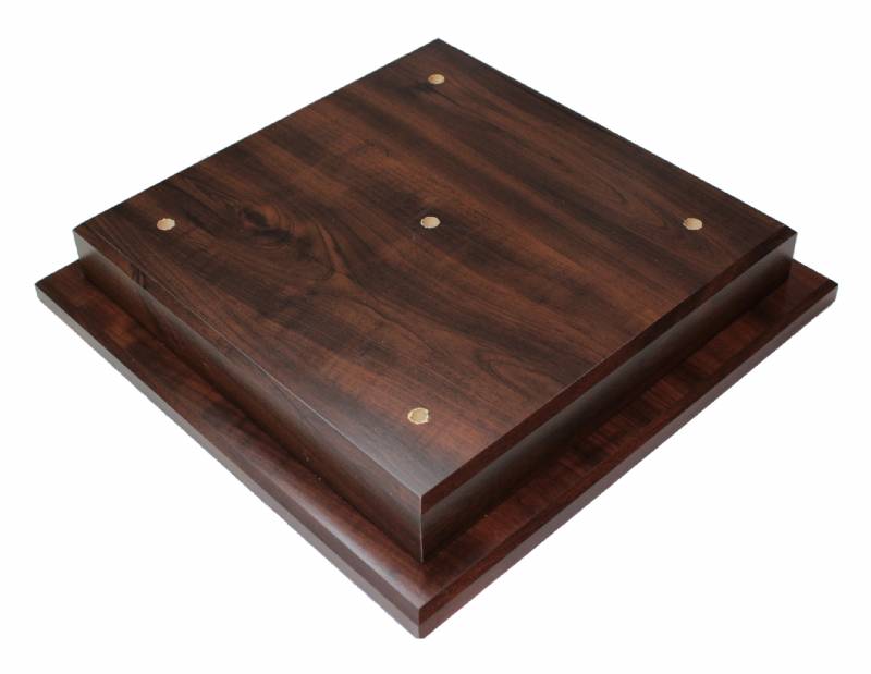 Cherry Finish Wood Base Display 2 1/8 H x 5 1/2 W for Urn, Cup, Vase,  Perpetual Award, Artwork, and More with Custom Engraved Head Plate