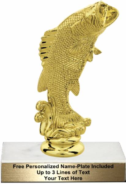 5 3/4 Standing Bass Fishing Trophy Kit  Fishing Trophies and Awards from  Trophy Kits