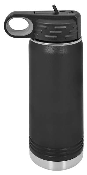 Black 20oz Polar Camel Vacuum Insulated Water Bottle