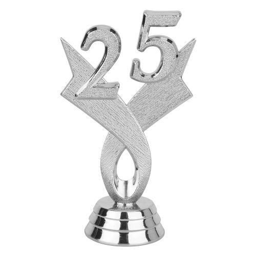 3" Silver - "25" Year Date Trophy Trim Piece