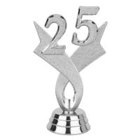 3" Silver - "25" Year Date Trophy Trim Piece