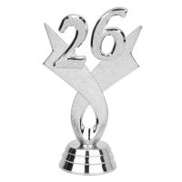 3" Silver - "26" Year Date Trophy Trim Piece