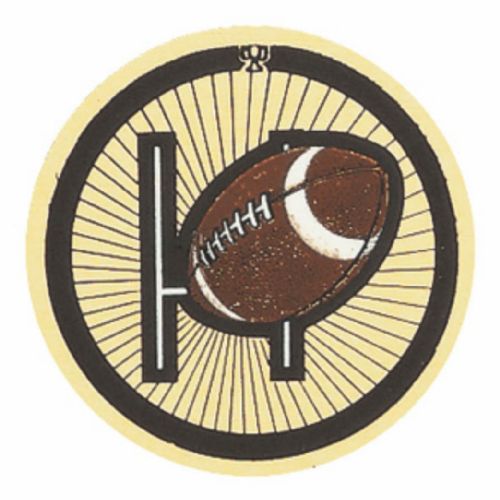 2" Football (B) Gold Mylar Trophy Insert