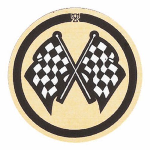 2" Racing Flags Gold Mylar Trophy Insert