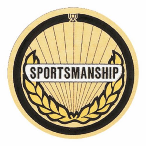 2" Sportsmanship Gold Mylar Trophy Insert