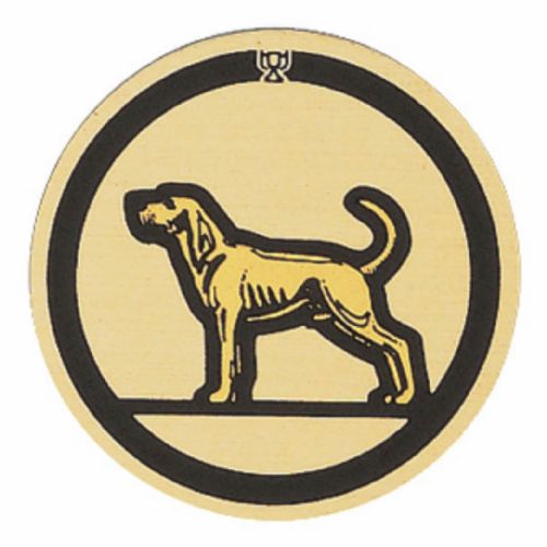 2" Dog Show Hound Gold Mylar Trophy Insert