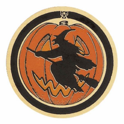 2" Halloween Gold Mylar Trophy Insert