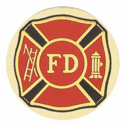 2" Fire Department Gold Mylar Trophy Insert