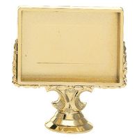 Gold 4" - 2 3/8" x 3 1/4" Recessed Plate Holder Trophy Figure
