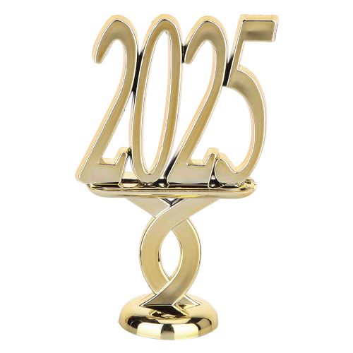 2 1/2" Gold "2025" Year Date Trophy Trim