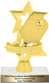 6 1/4" Pickleball Star Banner Trophy Kit