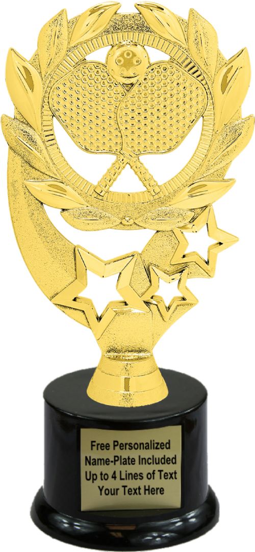 7 1/2" Pickleball Sport Wreath Trophy Kit with Pedestal Base