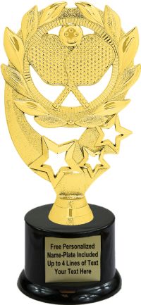 7 1/2" Pickleball Sport Wreath Trophy Kit with Pedestal Base