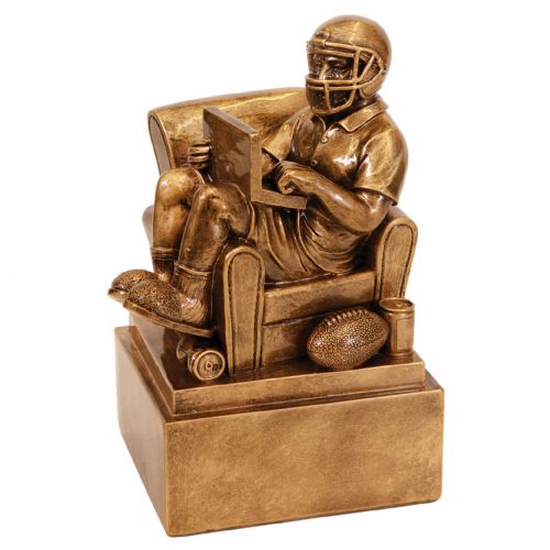 6" Fantasy Football Man in Chair Resin Trophy Figure
