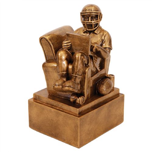 6" Fantasy Football Man in Chair Resin Trophy Figure #3