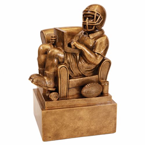 9" Fantasy Football Man in Chair Resin Trophy Figure