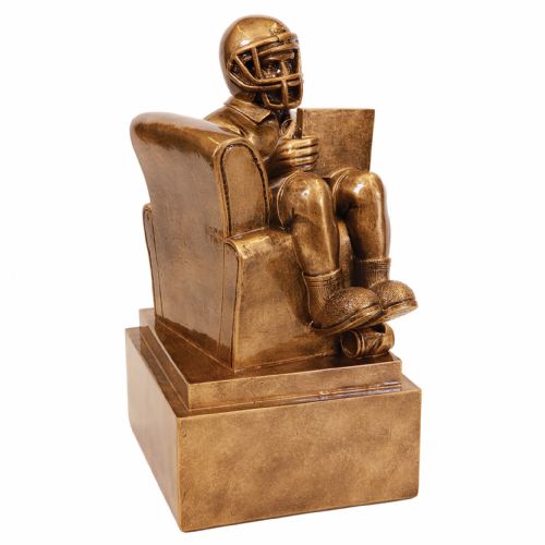 9" Fantasy Football Man in Chair Resin Trophy Figure #4