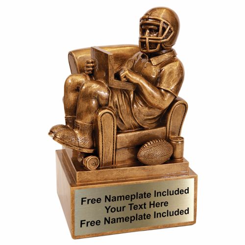 9" Fantasy Football Man in Chair Resin Trophy Figure #2