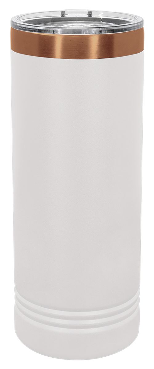 White/Rose Gold 22oz Polar Camel ION-Plated Skinny Vacuum Insulated Tumbler