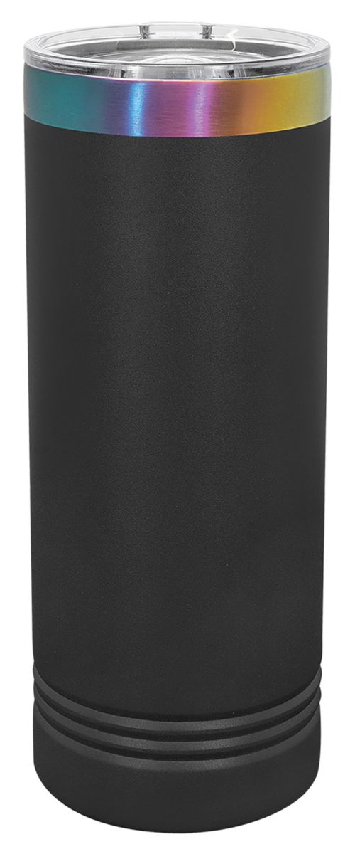 Black/Prism 22oz Polar Camel ION-Plated Skinny Vacuum Insulated Tumbler