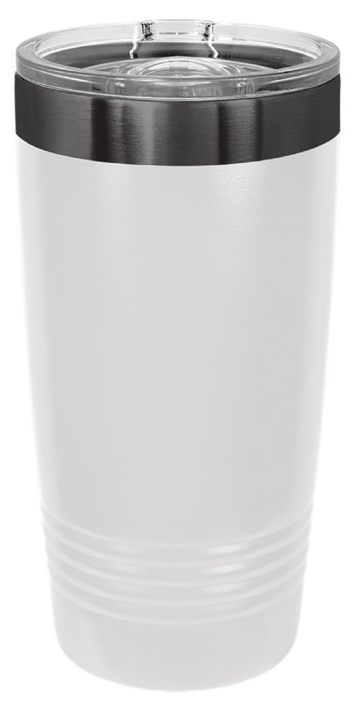 White/Ghost Black 20oz Polar Camel ION-Plated Vacuum Insulated Tumbler with Slider Lid