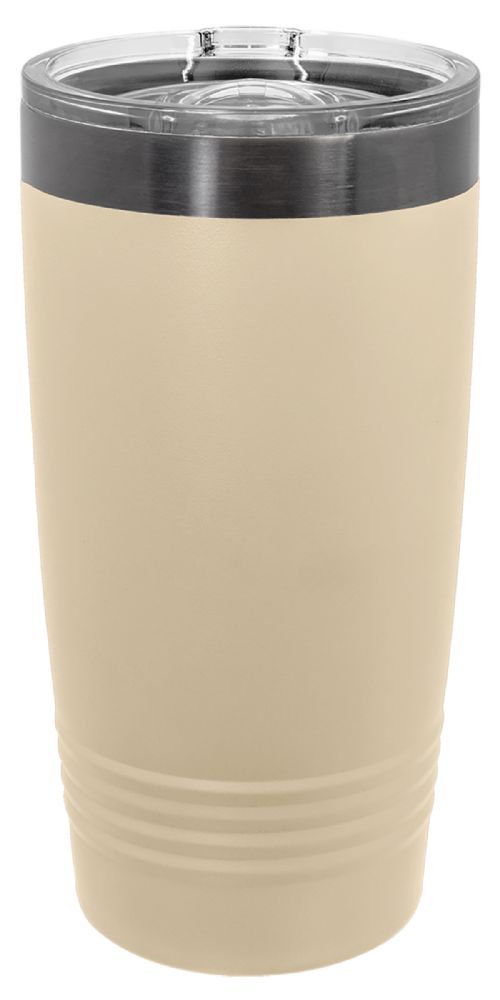 Warm Sand/Ghost Black 20oz Polar Camel ION-Plated Vacuum Insulated Tumbler with Slider Lid